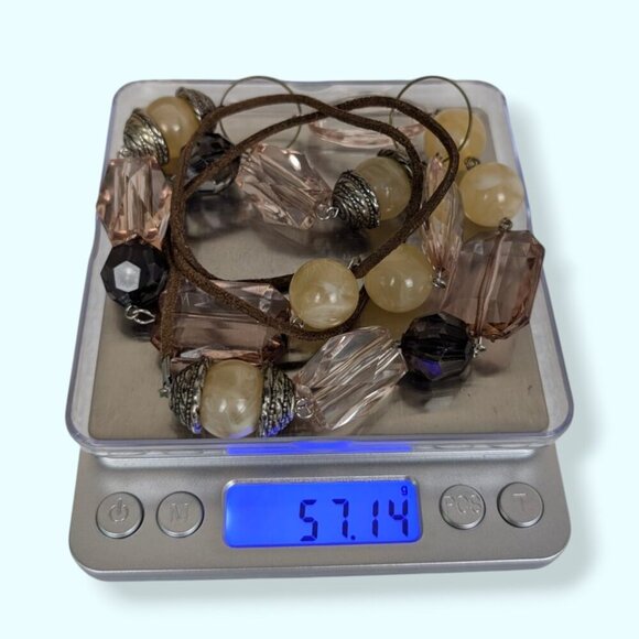 Vintage Lucite & Acrylic Beaded Necklace - Picture 7 of 7